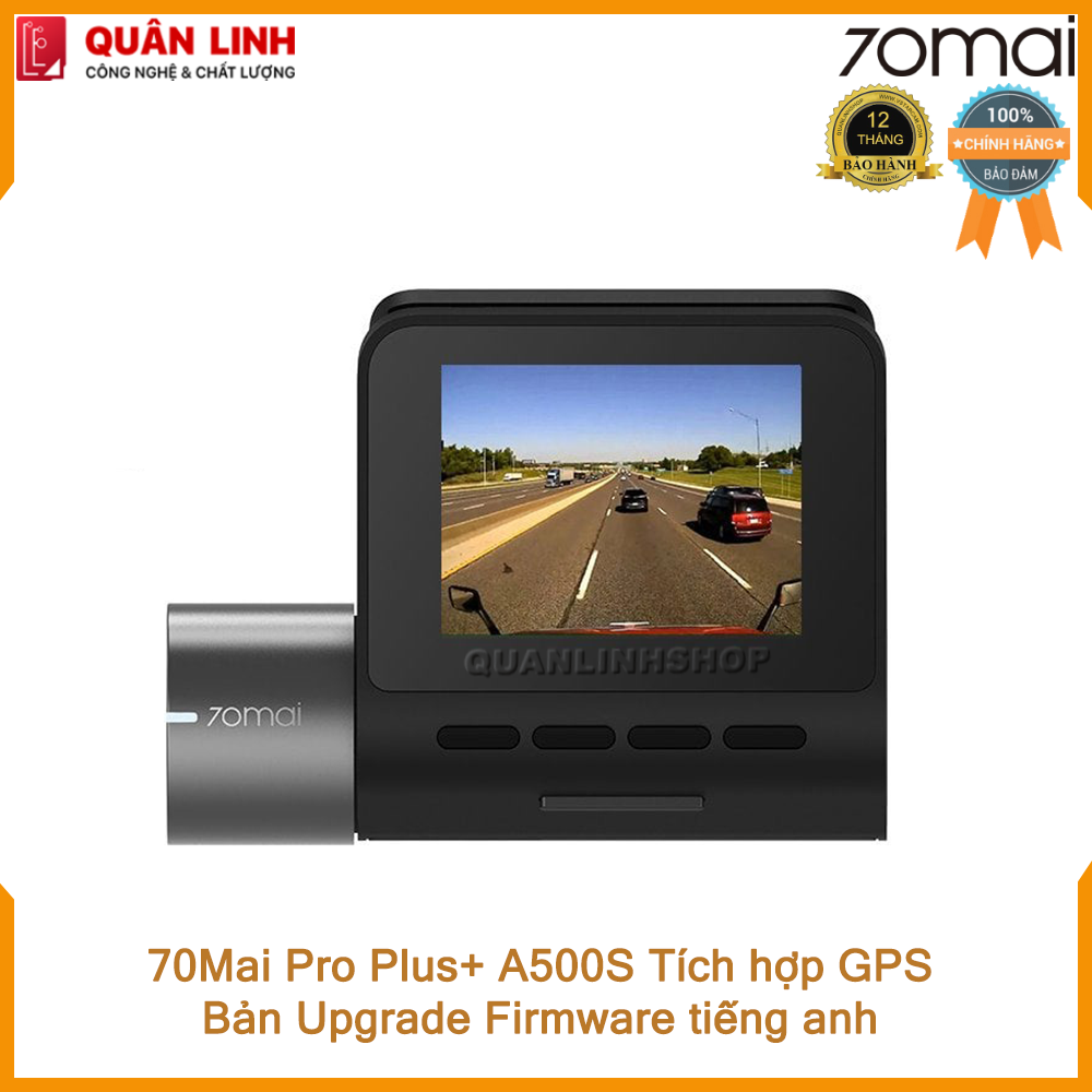 Camera hành trình 70mai Dash Cam Pro Plus+ A500S bản nâng cấp tiếng anh, tích hợp sẵn GPS - Bảo hành 12 tháng