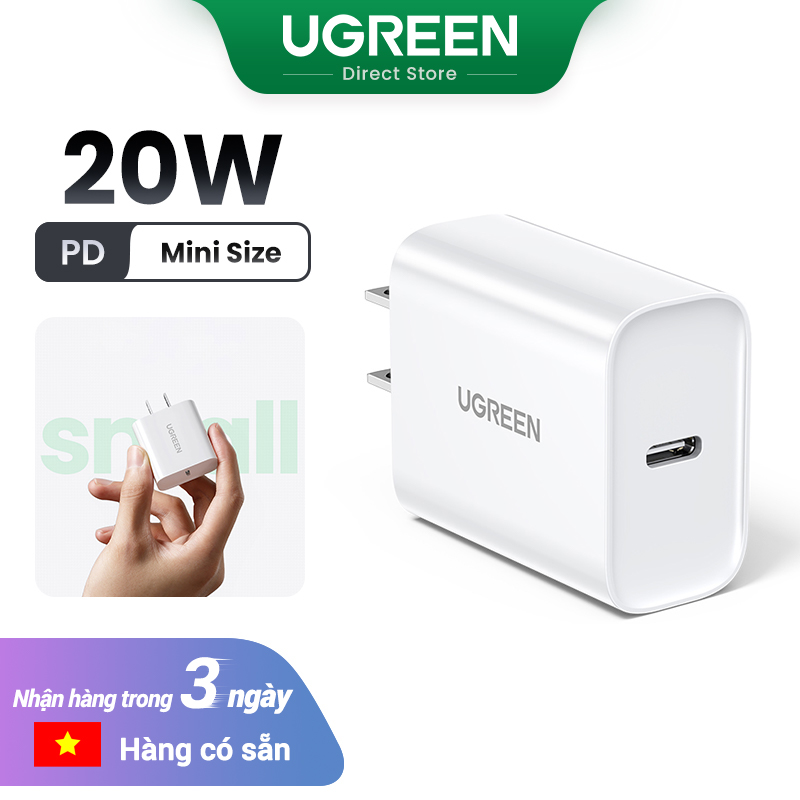 UGREEN PD 20W Type C Fast Charger for iPhone 15 14 13  pro max Samsung S23 S22 iPad Pro 2022 2021 iPad Air Xiaomi Power Adapter Model:60449
