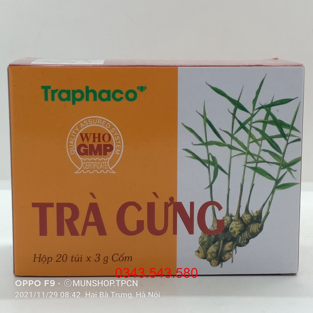 Trà gừng traphaco hộp 20 túi