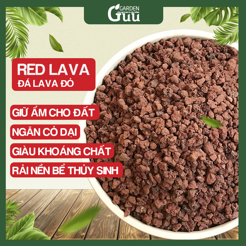 1KG Đá nham thạch Đỏ size 3-6mm Lava Đỏ Đá Scoria| đá lông vũ rải mặt trồng xương rồng sen đá,