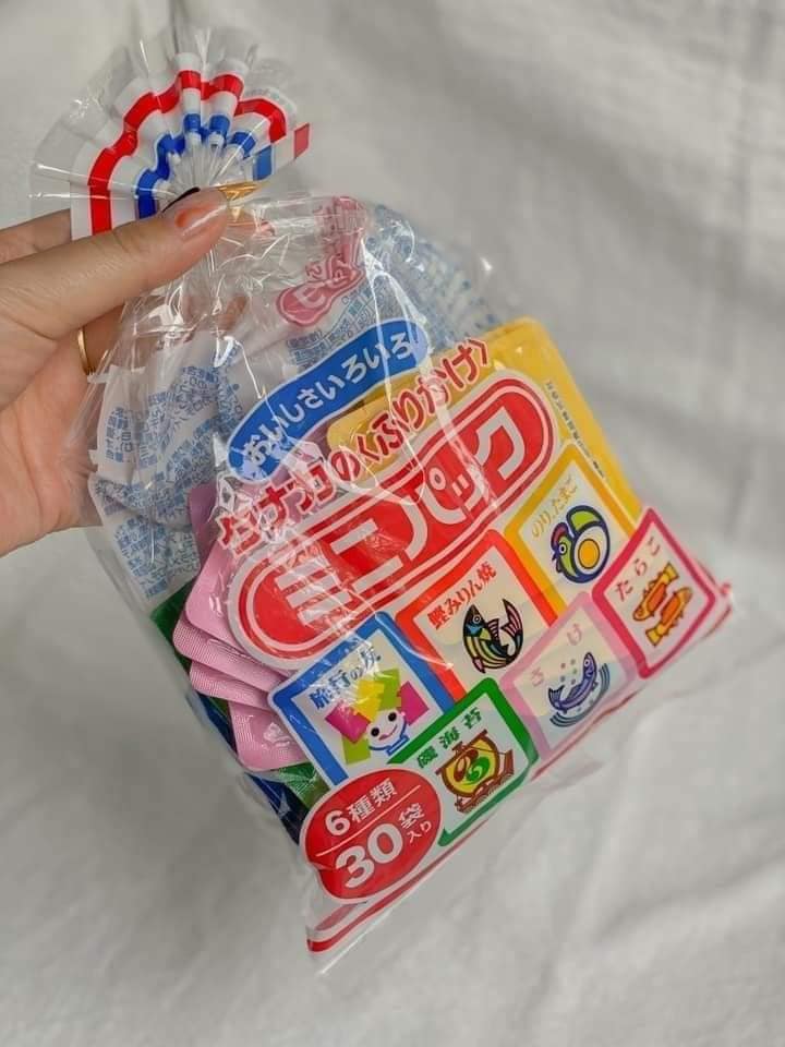 Gia vị rắc cơm 30 gói nhỏ 6 vị Tanaka Furikake Nhật Bản