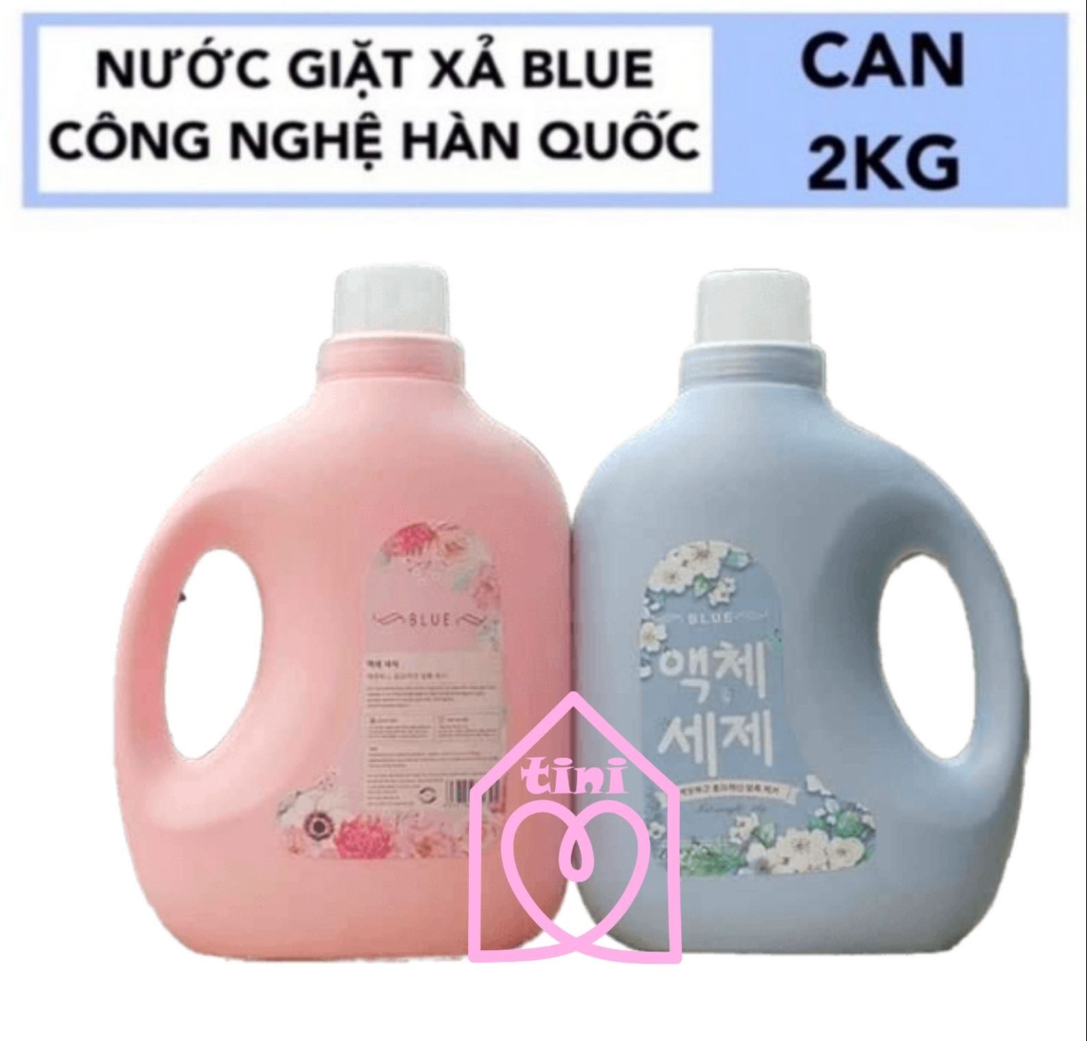[HÀNG HOT BÁN CHẠY-GIÁ TỐT] 2 CAN NƯỚC GIẶT-XẢ BLUE CÔNG NGHỆ HÀN QUỐC HƯƠNG THẢO MỘC 2KG SIÊU THƠM an toàn cho da BÌNH Nước giặt Blue 5trong1 giặt sạch thơm ngát hương hoa giữ màu quần áo cực tốt giặt tay và giặt máy TINI SHOP HCM