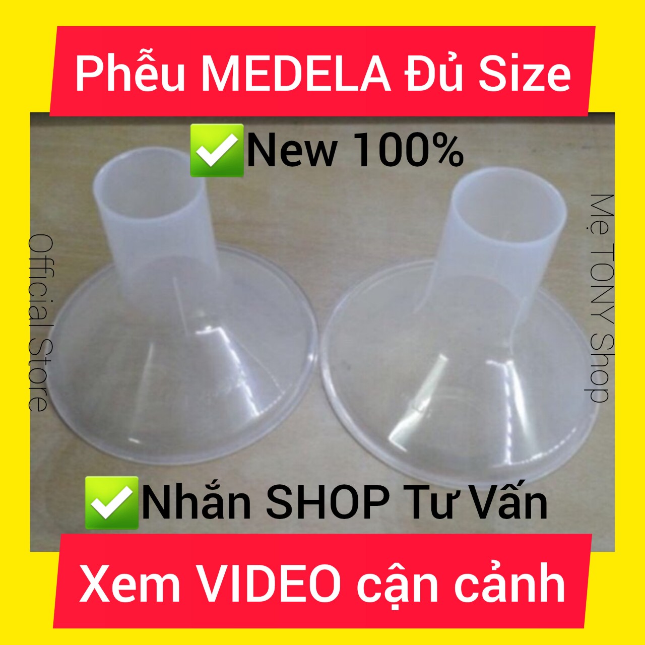 Phễu hút sữa medela size 21mm-24mm-27mm