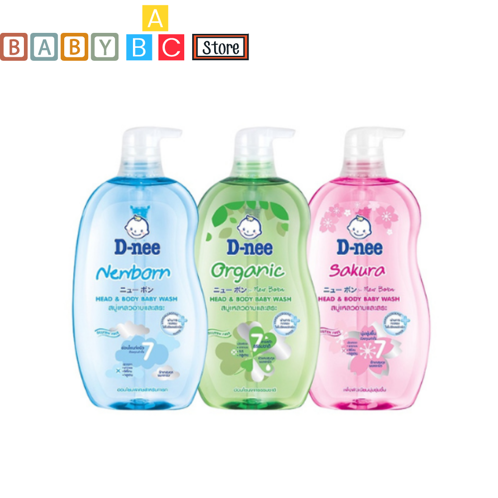 Sữa tắm gội toàn thân dnee 800ml sữa tắm cho trẻ sơ sinh chai vòi