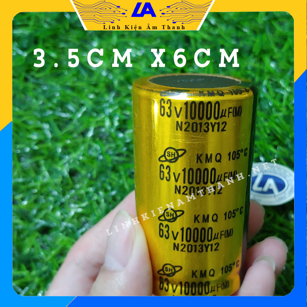 Tụ lọc nguồn ampli 63v-10.000uf loại tốt màu vàng
