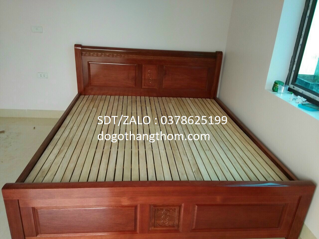 giường ngủ gỗ tràm 1m6x2m gỗ tràm phòng khách