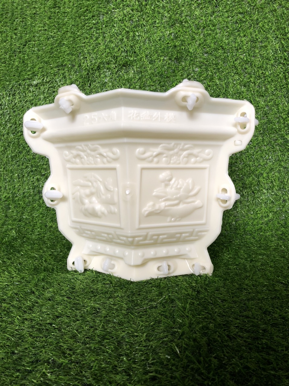 Khuôn chậu cảnh lục giác 25cm nhựa ABS đầy đủ lòng trong