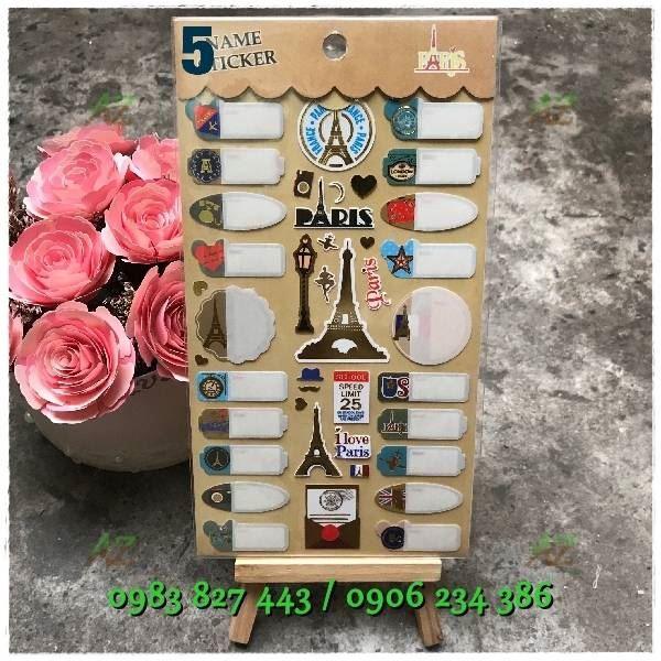 Name sticker - Nhãn đánh dấu trang trí - 02 tấm