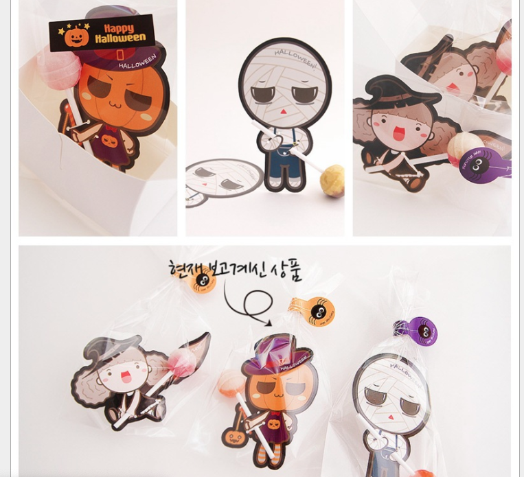 [HCM]set 15 mô hình trang trí kẹo mút lolipop chủ đề Halloween