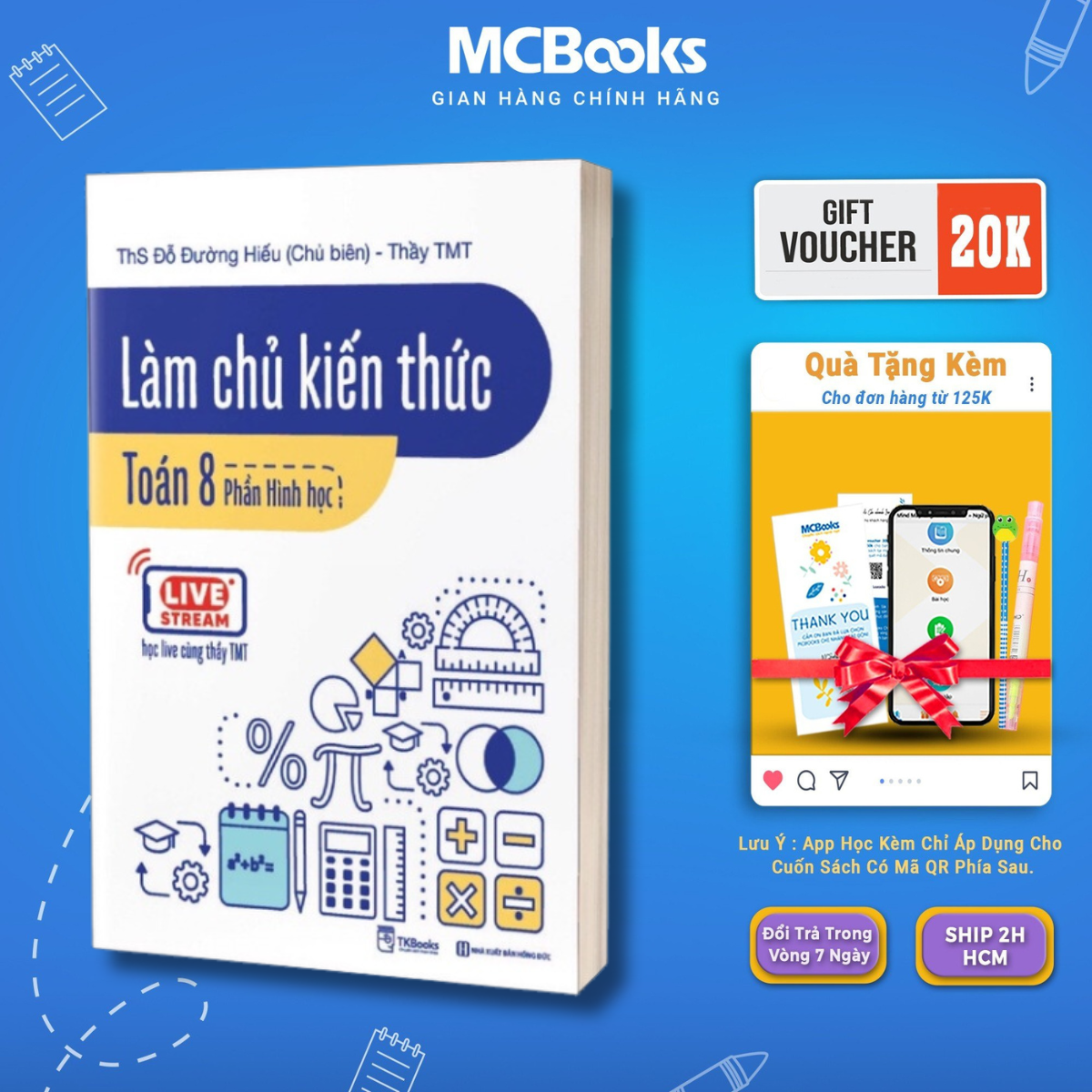 Sách - làm chủ kiến thức toán lớp 8 – phần hình học - mcbooks