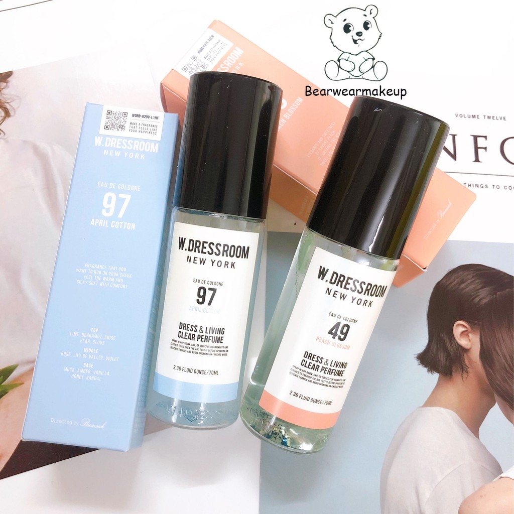 Nước hoa xịt thơm quần áo w.dressroom