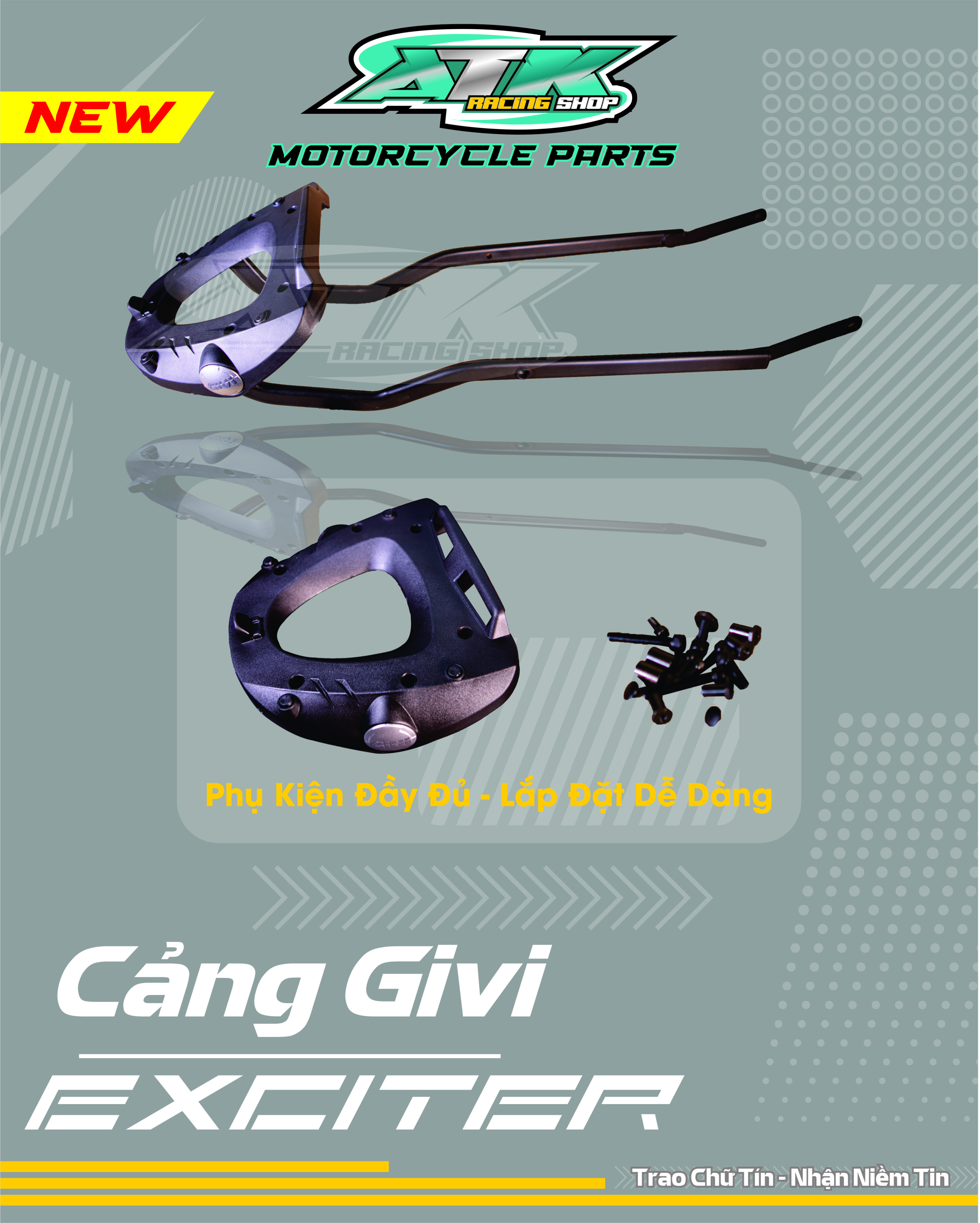 Cảng givi hrv lắp như zin chuẩn dành cho các dòng xe ex135/ ex 150/ ex 155/ winne v1, x/ sonic, raider fi/ vario , sirius lắp như zin