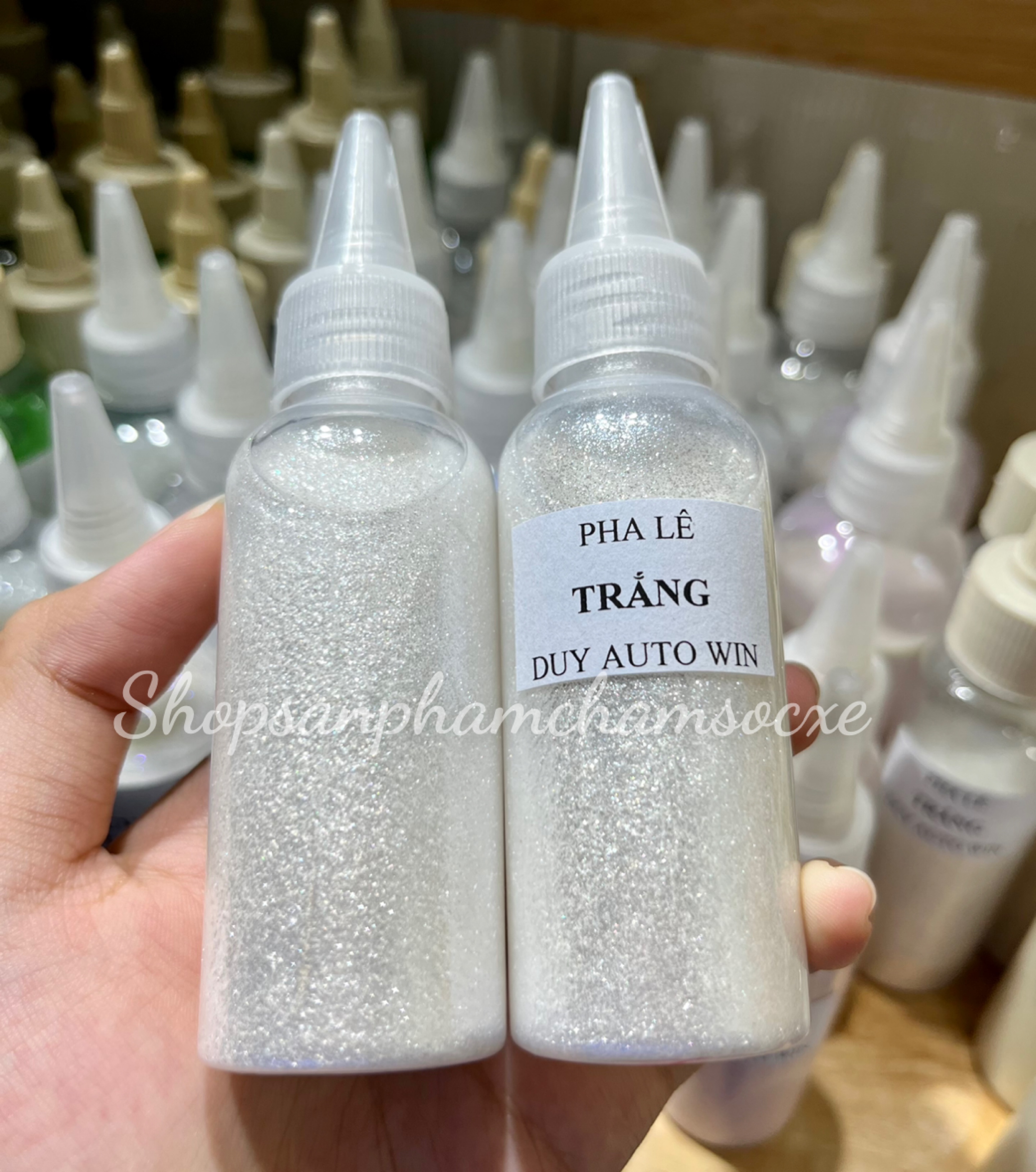 Pha lê đủ màu tùy chọn - Sơn xe máy đóng chai 50g và 100g