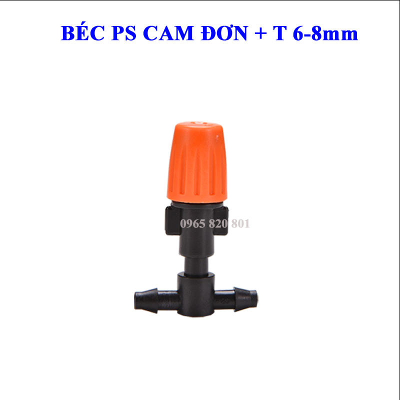 Béc Phun Sương 1 Cửa Cam kèm T ống 6-8 mm