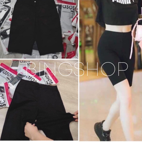 Quần legging ngố nâng mông , quần đũi nữ trên gối vải cotton dày đẹp freeship