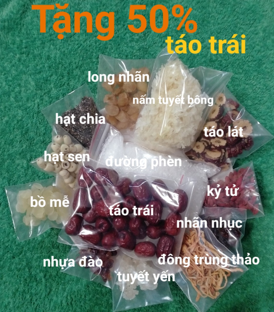 Chè dưỡng nhan 500g- set nguyên liệu chè dưỡng nhan 13 vị loại 1 - chè dưỡng nhan tuyết yến- thanh nhiệt cơ thể, giảm cân dưỡng lại nét thanh xuân