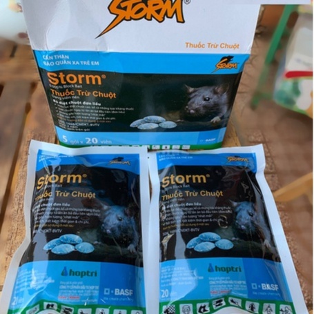  2 gói  20 viên gói  Th uốc diệt chuột sinh học thế hệ mới Storm  kẹo chuột tác dụng mạnh  