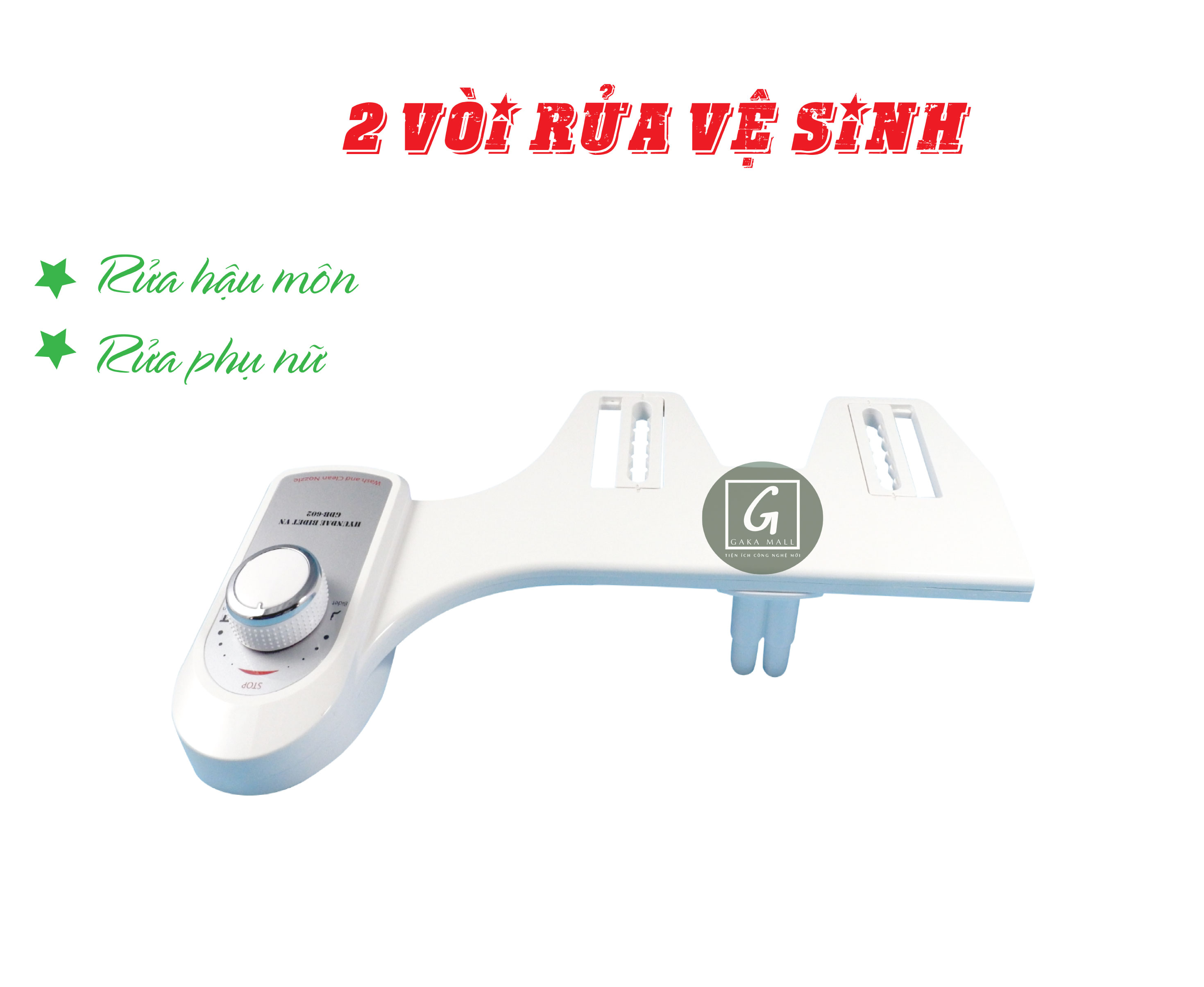 Vòi rửa vệ sinh thông minh HYUNDAE BIDET GDB 602, 2 Vòi Rửa, BH 1 Năm,  Đổi Lỗi 30 Ngày