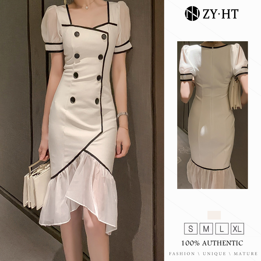 ZYHT đầm trắng đầm nữ dự tiệc cưới đẹp váy đi tiệc cưới đầm thời trang đầm thanh lịch đầm đẹp đầm đuôi cá đầm dáng ôm đầm dự tiệc sang trọng trẻ trung đầm dự tiệc sang trọng eravogue 1975