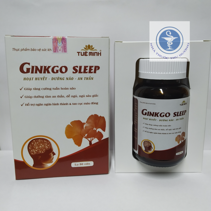 Ginkgo SLEEP tăng cường tuần hoàn não, dưỡng tâm an thần, dễ ngủ lọ 30 viên