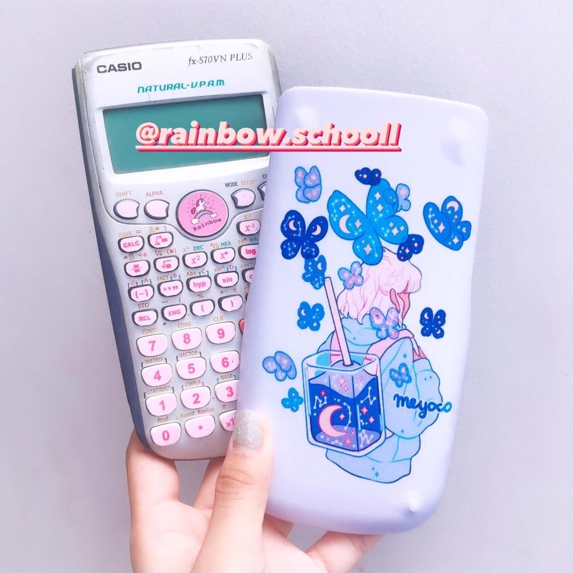 Miếng đề can casio 570 dán decan trang trí máy tính casio fx 570 vn es plus decal in theo yêu cầu bỏ túi cầm tay con gái