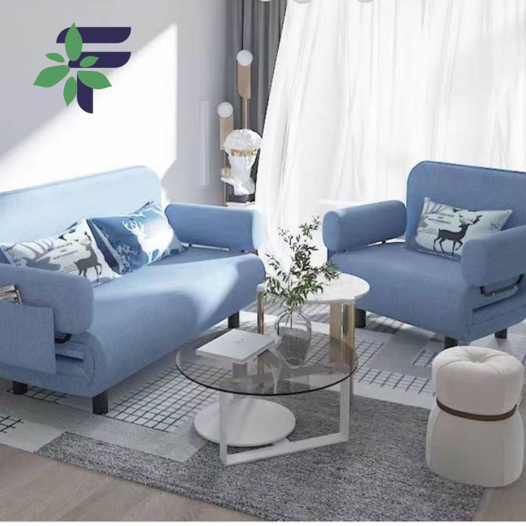 Ghế Sofa giường nằm bọc nỉ 80cm, Sofa bed đa năng cao cấp - Nội thất lắp ráp phòng khách
