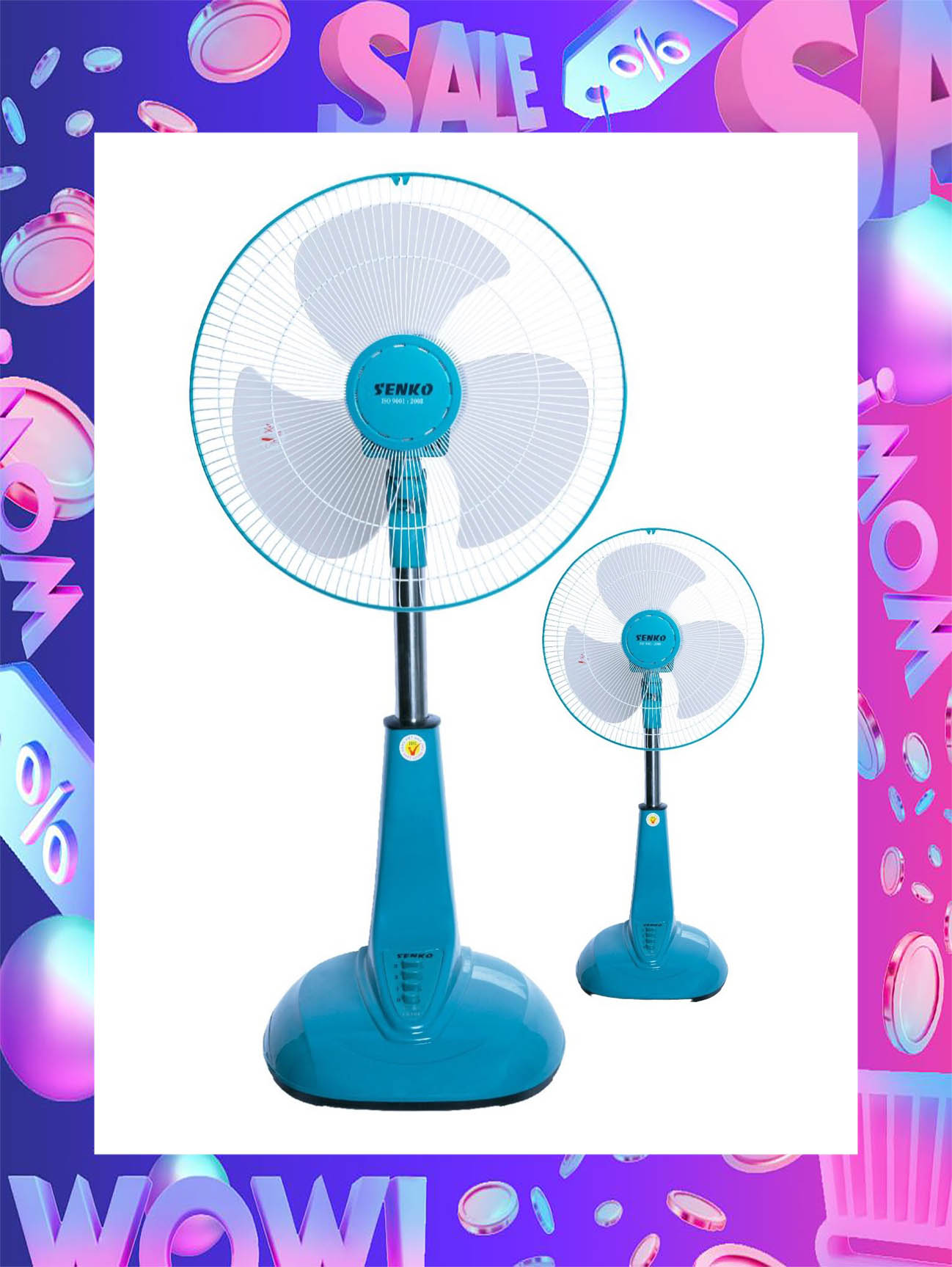 [FREESHIPMAX] Quạt lỡ ống inox Senko sải cánh 40cm 47W LS1630 - HÀNG CHÍNH HÃNG (giao màu ngẫu nhiên)