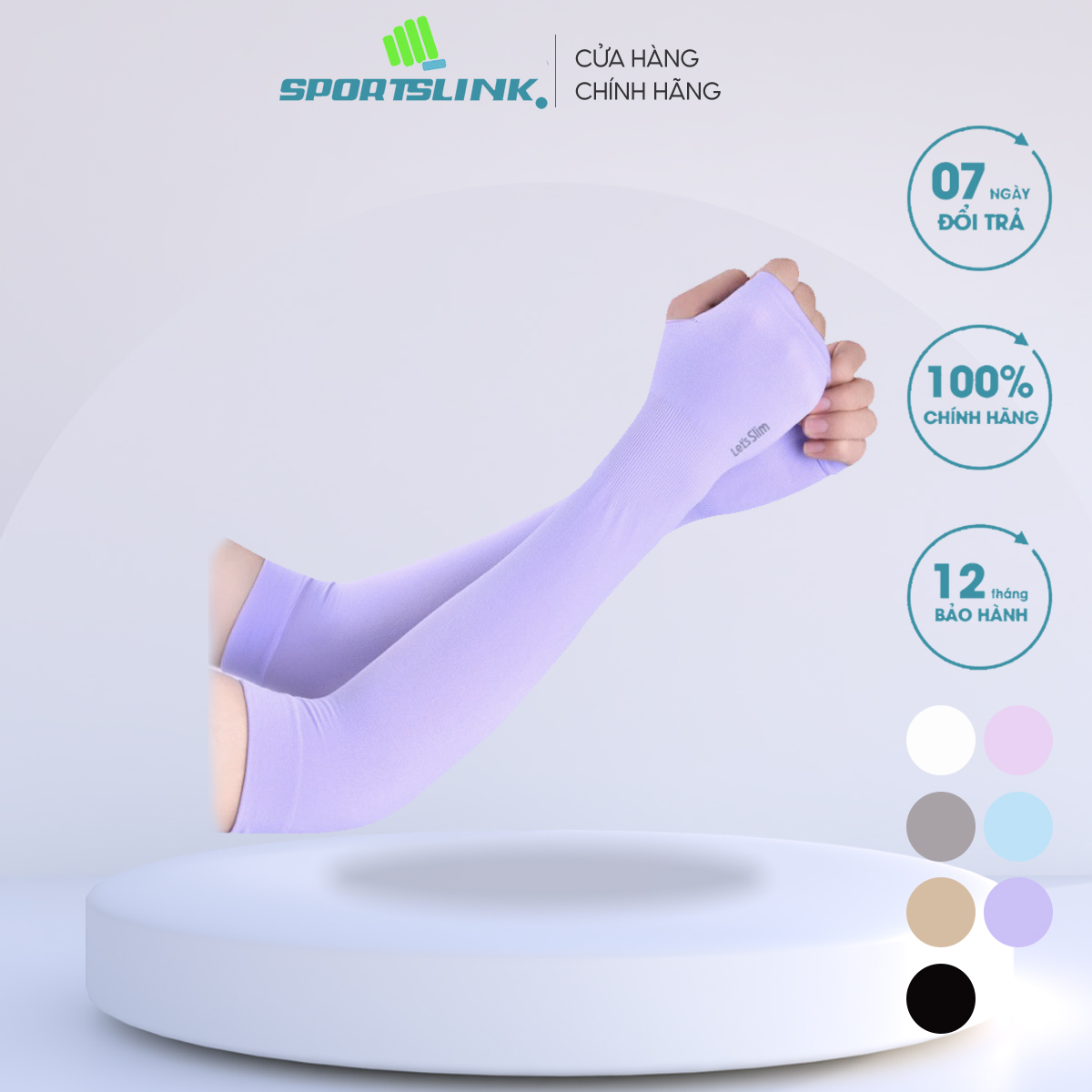 Găng tay chống nắng xỏ ngón Aqua-X Lets Slim (Hồng)