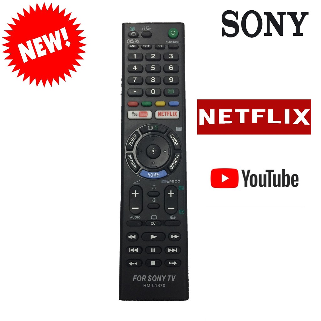 Remote điều khiển tivi sony smart rm-l1370 netflix-youtube-giá thơm