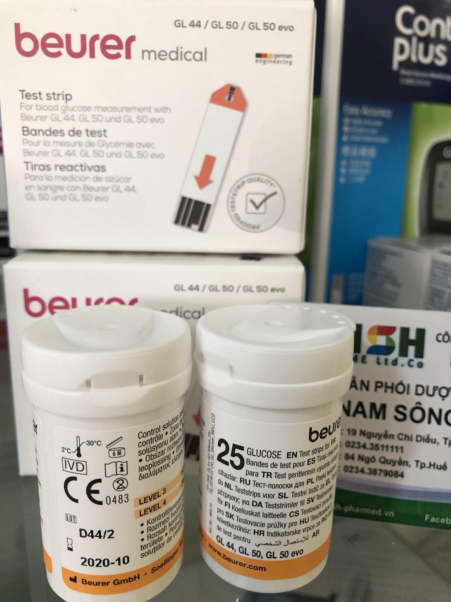 Que thử đường huyết QUE THỬ TIỂU ĐƯỜNG GL44 GL50 Beurer Đức