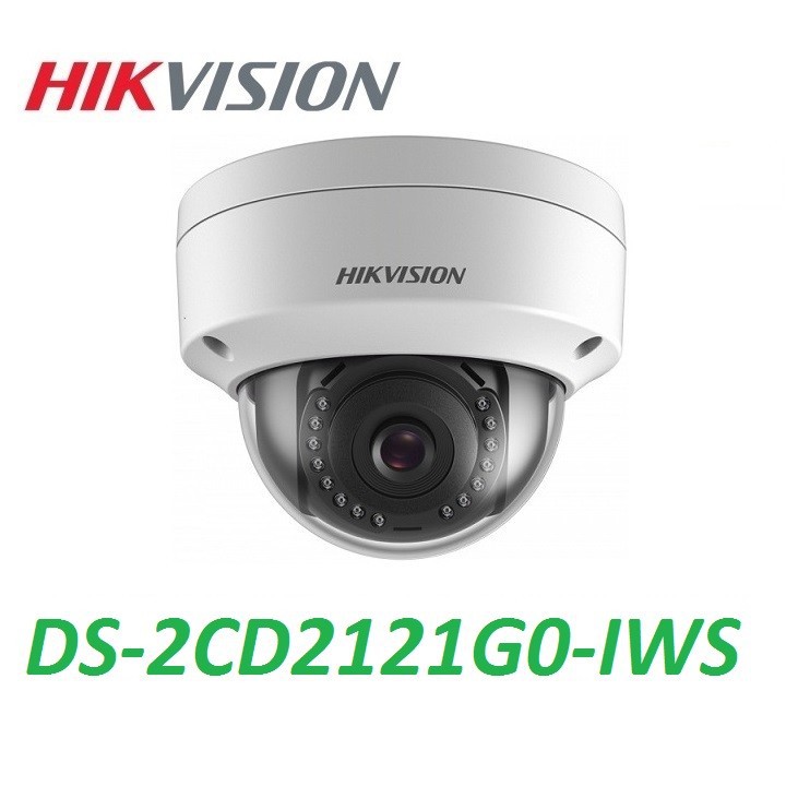 Hàng chính hãng. camera ip dome hồng ngoại wifi 2.0 megapixel hikvision ds-2cd2121g0-iws