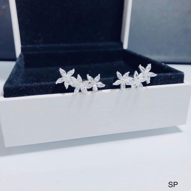 Bông tai nữ bạc thật đính đá nhỏ, mẫu mã đẹp, chất liệu chuẩn bạc ta sáng đẹp-JQN gian hàng chính hãng cam kết Bạc chuẩn, Chất lượng không lo đen xỉn