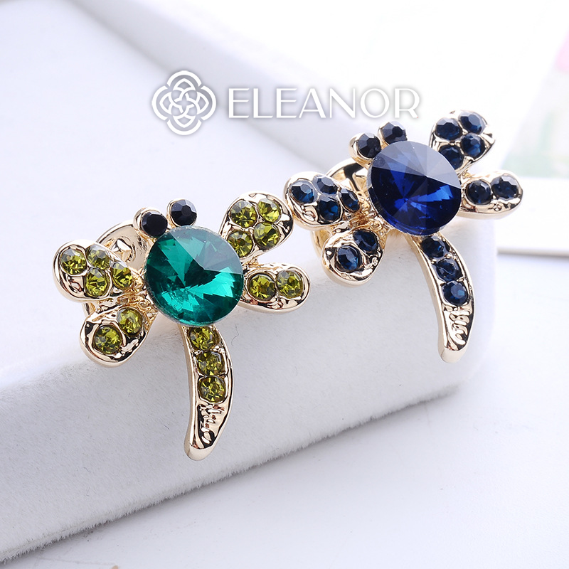 Ghim cài áo nữ Eleanor Accessories trâm cài chuồn chuồn đính đá phụ kiện thời trang 5256