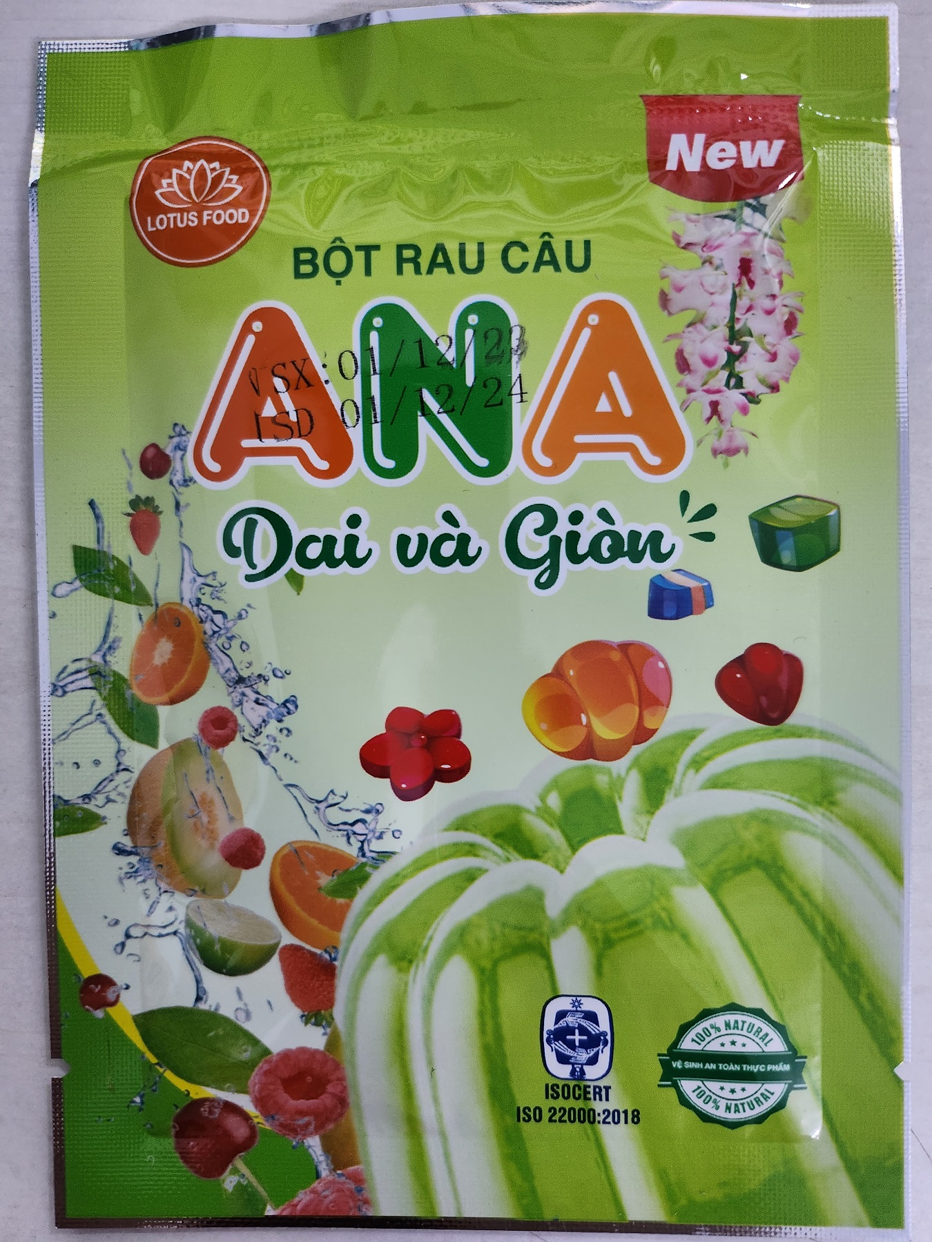 Bột rau câu dai và giòn ana - gói 12g
