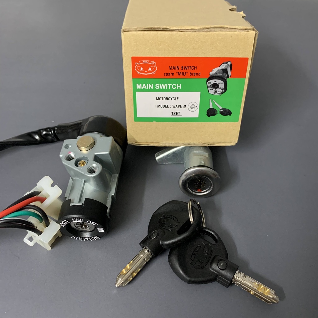 Ổ khóa xe máy cho honda wave a/ s110, wave s - chính hãng miu - hàng thái lan nhập khẩu