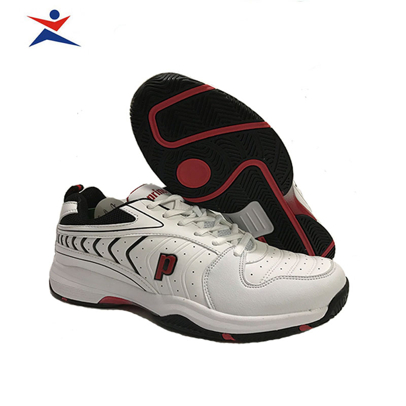 Giày tennis Prince chống lật cổ chân, màu trắng đỏ,thiết kế bề mặt nhẹ nhàng,thoáng khí, dành cho nam,có đủ size