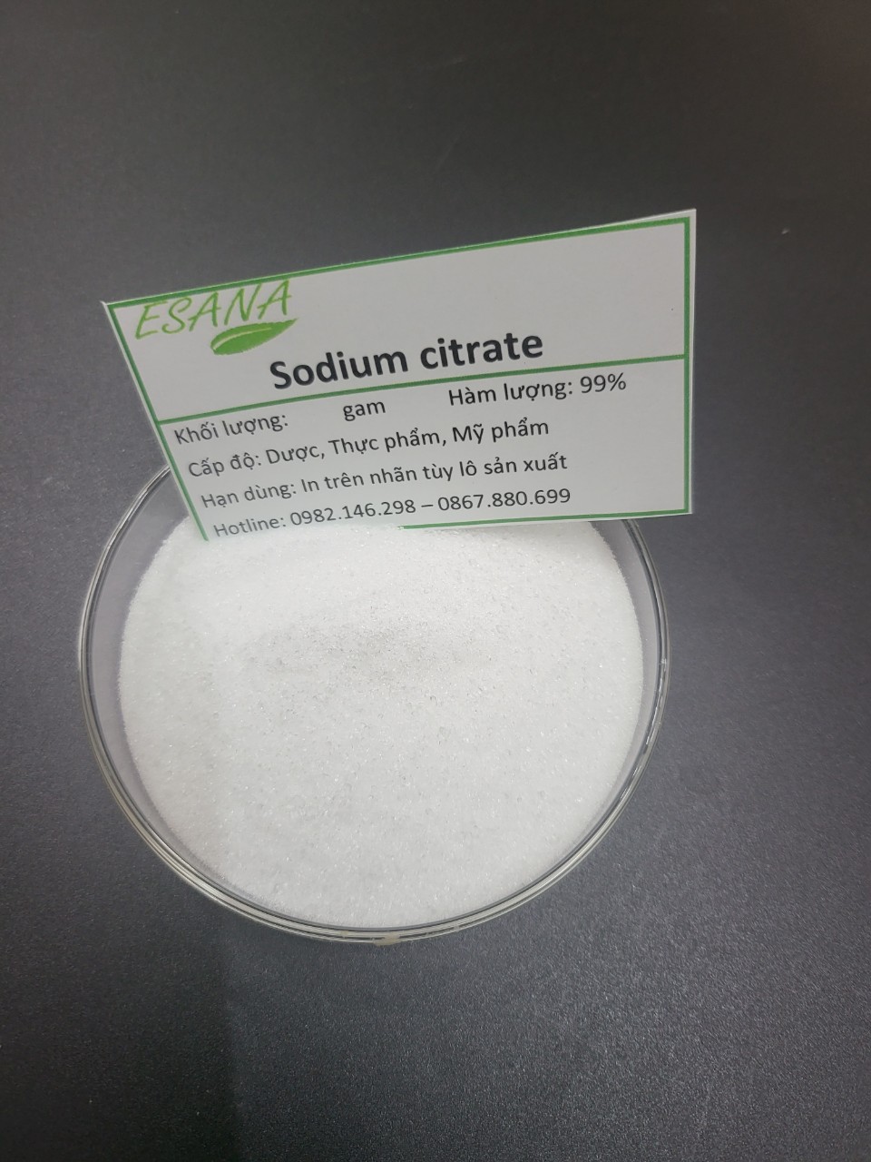 100g - 500g bột Sodium Citrate chất điều chỉnh độ pH cấp thực phẩm