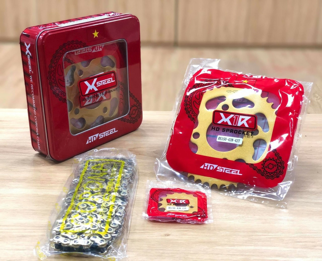 X1R ) BỘ NHÔNG SÊN DĨA X STEEL SỬ DỤNG CHO SATRIA + RAIDER FI,,,,TOP 1 NHÔNG SÊN BÁN CHẠY TRÊN LAZADA