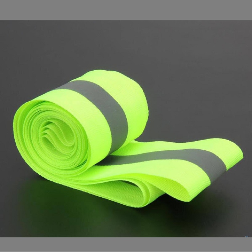 1mét dây vải phản quang màu xanh lá và màu cam đi phượt, du lịch, bảo hộ lao động, đảm bảo an toàn khi di chuyển trời tối khai thác than, đá, vệ sinh môi trường, xây dựng, cứu hỏa, thể thao an toàn lao động, phượt, ô tô