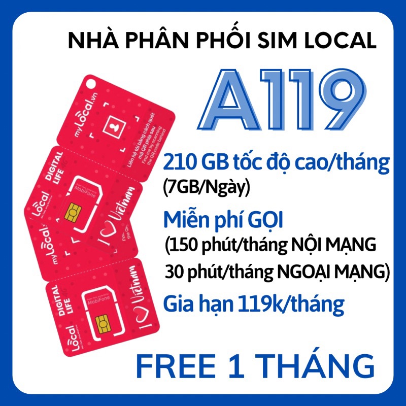 Sim 4g mobifone không giới hạn data truy cập mạng - gói a68s , a69 , a79 , a119 , sayme. freeship - chưa kích hoạt.