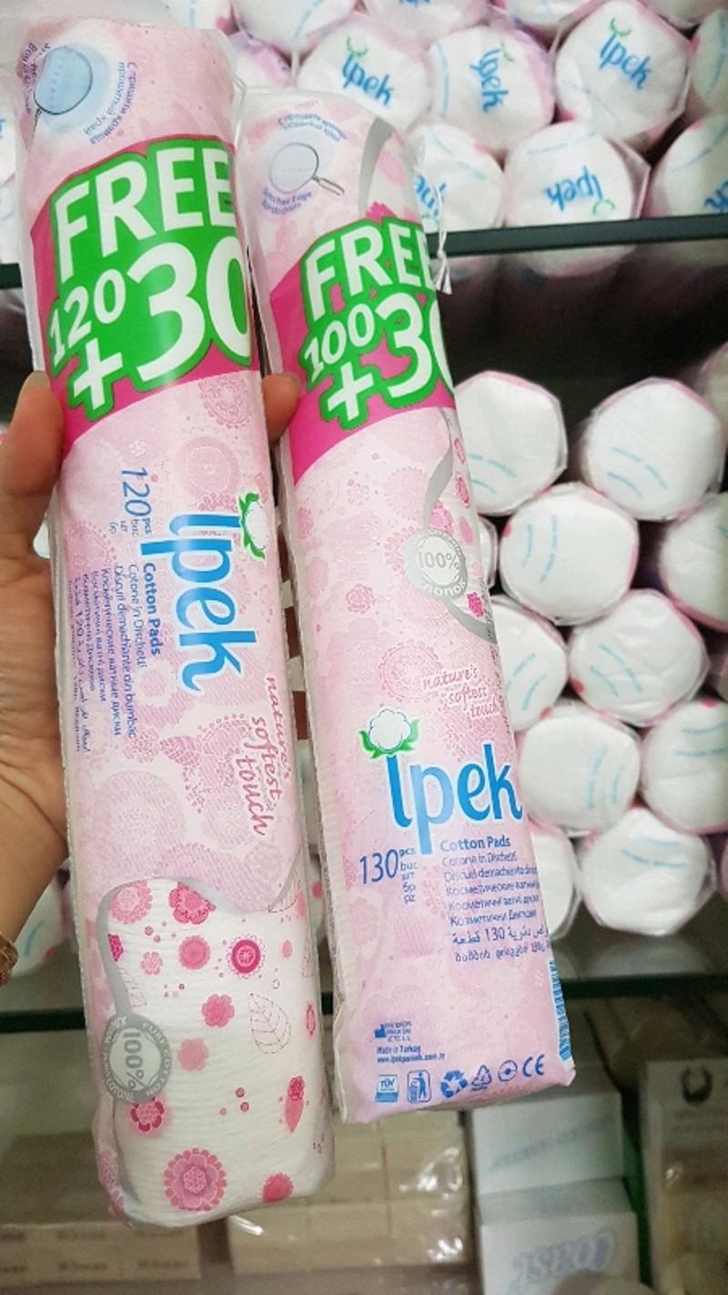 Bông tẩy trang cotton Ipek 150 miếng