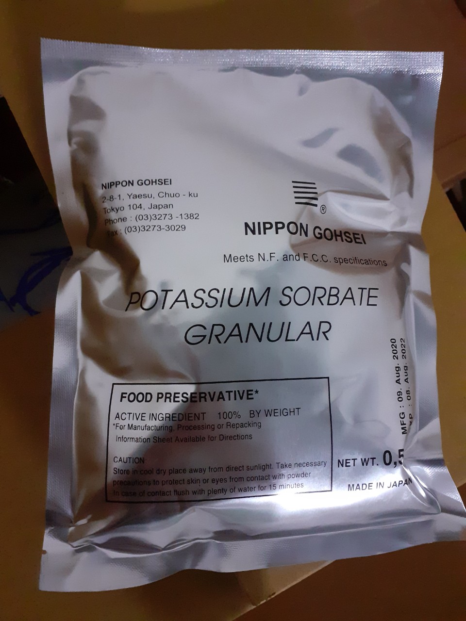 Potassium Sorbate Bịch-Nhật _Chất bảo quản,chống mốc dùng trong thực phẩm