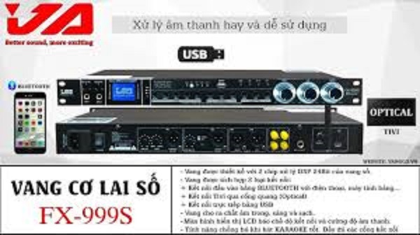 Vang số chỉnh cơ chuẩn hãng JA FX-999S, có đủ chức năng USB, line, blutoot, optical, vang nhại hay , siêu chống hú, dễ chỉnh , hát hay.