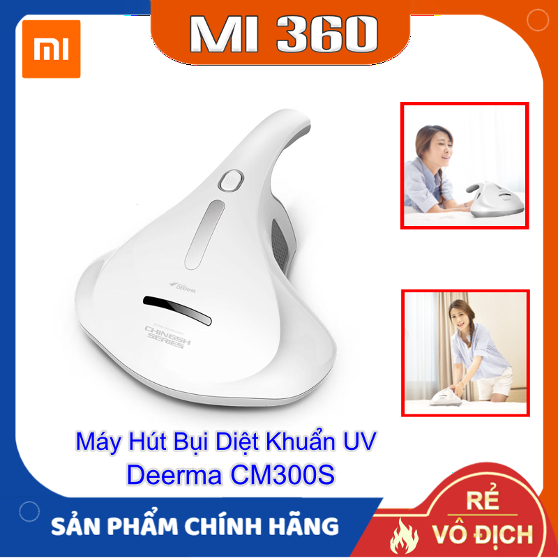 Máy hút bụi diệt khuẩn uv giường nệm deerma cm300s✅ lực hút 12000pa✅ hàng chính hãng