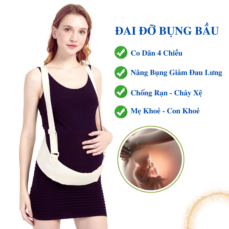 Đai đỡ bụng mẹ bầu nâng đỡ an toàn giảm đau lưng