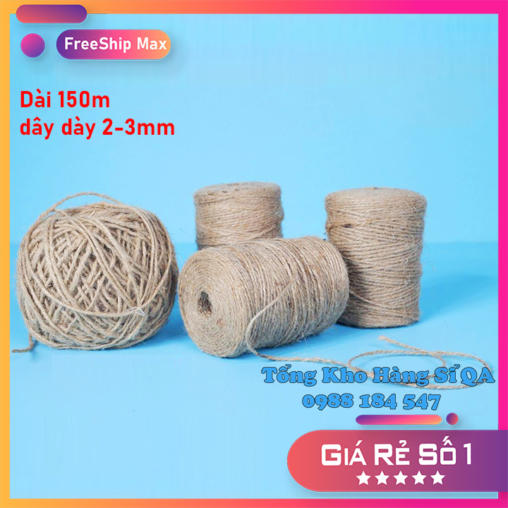 150m dây thừng dây gai dây cói handmade trang trí nhà cửa, treo ảnh