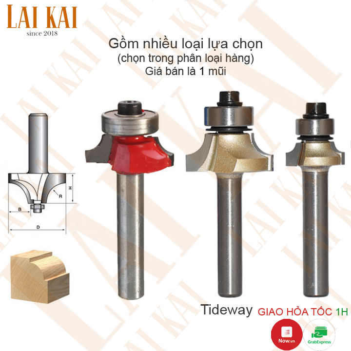 Mũi phay bo cạnh tròn