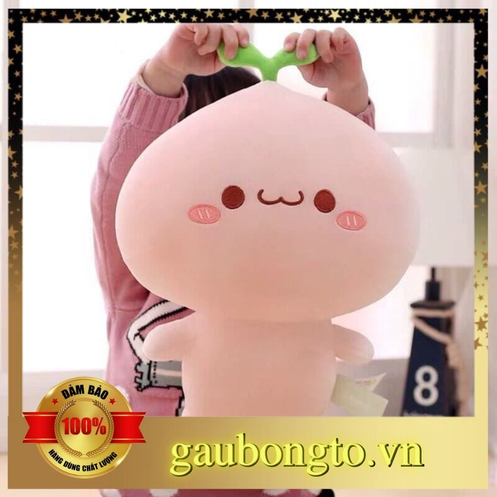 Gấu bông Rau mầm HÀNG LOẠI 1 cực xinh gối ôm hình thú nhồi bông Rau mầm siêu đáng yêu, gối ôm cho bé chơi mềm mịn 35cm