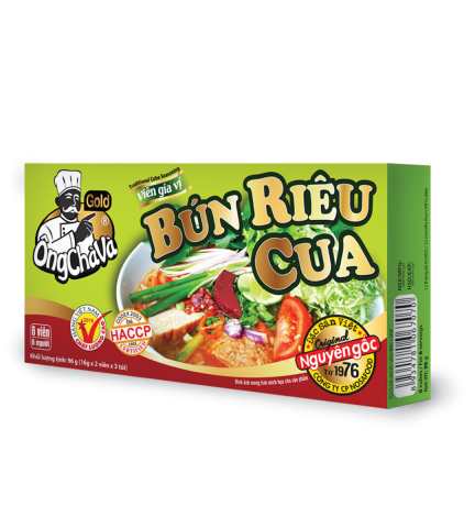 Gia Vị Hoàn Chỉnh Bún Riêu Cua Ông Chà Và. Hộp 4 Viên/4 suất 75g