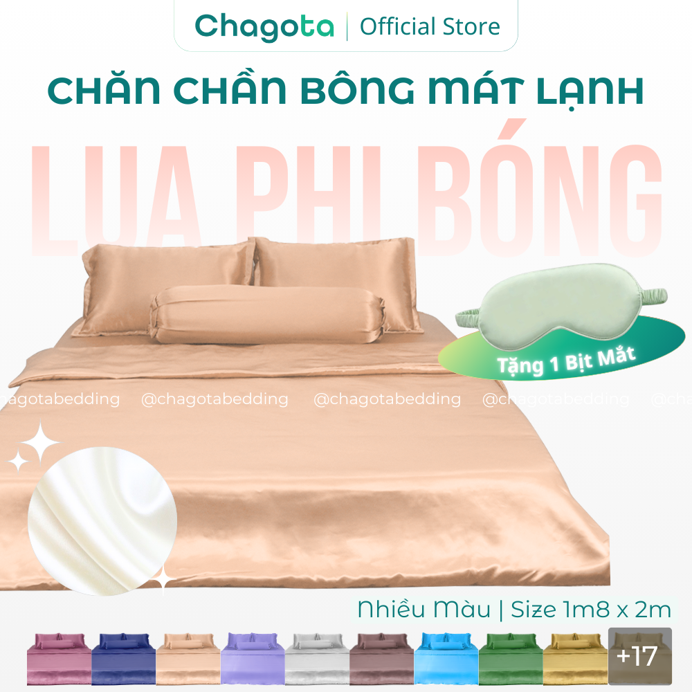 Chăn chần bông lụa Phi Bóng Chagota Bedding size 180χ200cm mát lạnh thoáng khí kháng khuẩn chần bông Microfiber Cao Cấp